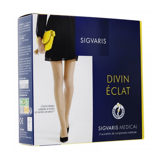 Calcetines Sigvaris Divin Eclat Clase 2 Nude Talla LN 1 Par
