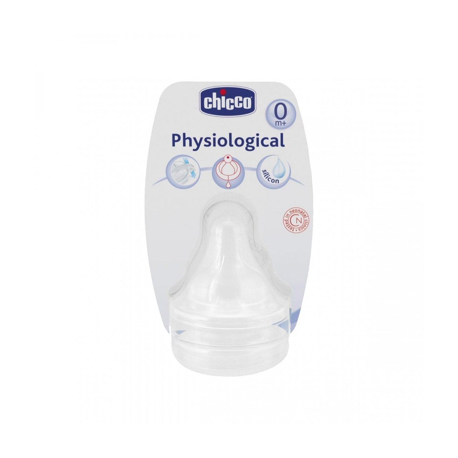 Chicco® tetina fisiológica silicona flujo normal 2uds