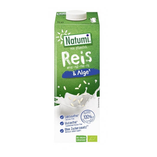 Natumi Bebida Vegetal Arroz Algas Sin Gluten Bio 1000 ml