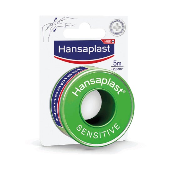 Hansaplast Med+ Sensitive Esparadrapo 5 m x 2,5 cm