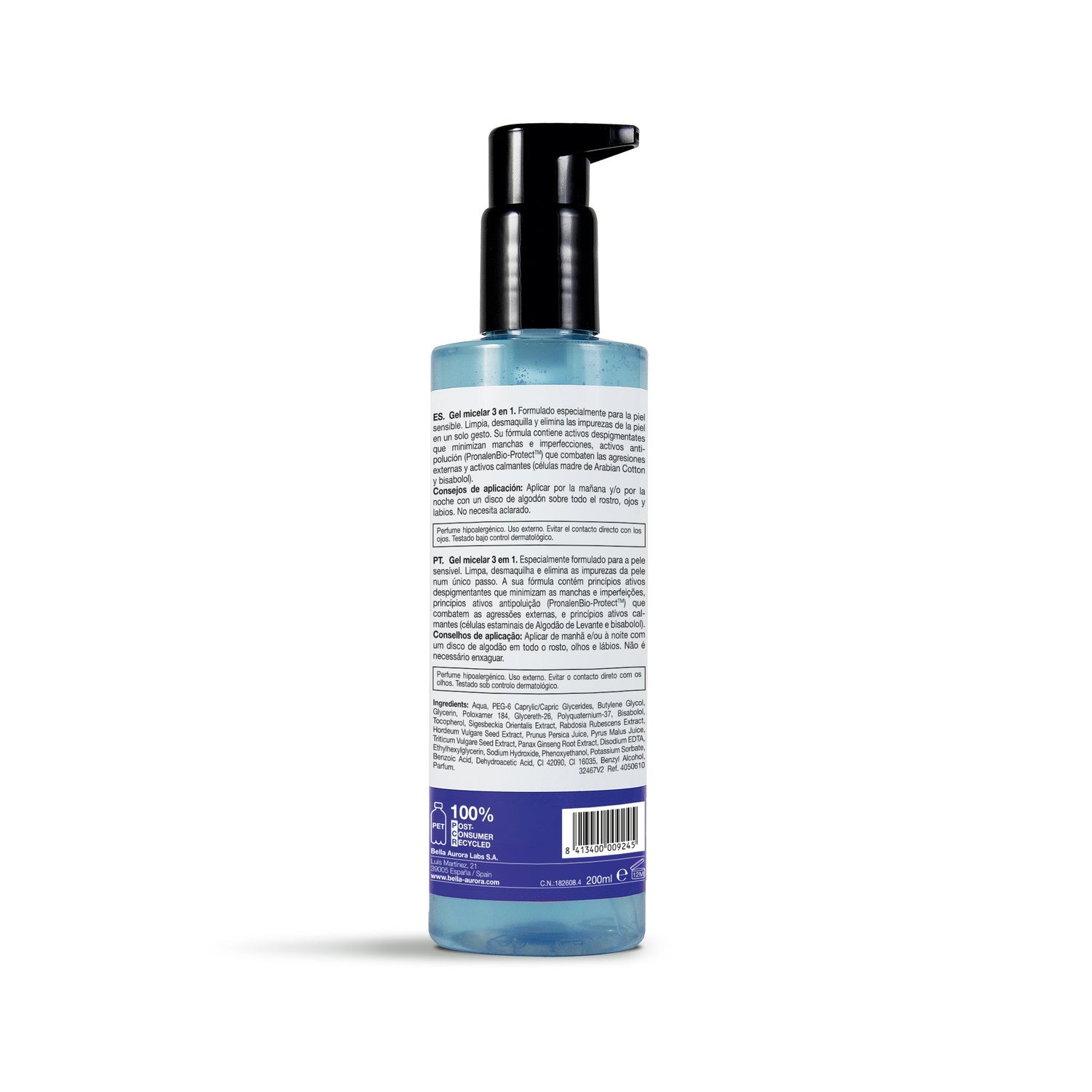 Bella Aurora BClean Gel Micelar 3 en 1 Piel Sensible 200ml