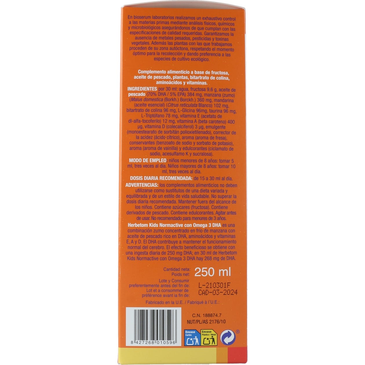 Herbetom Kids Normactive 250 ml