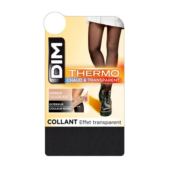 Dim Thermo Pantimedia Mujer Negro Efecto Transparente T1/2 1ud