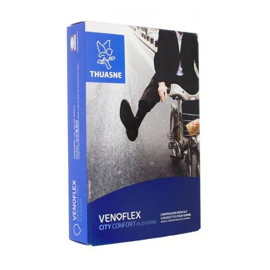 Thuasne Venoflex City 2 Calcetín Escocia Ho PC Negro 2N+ 1 Par