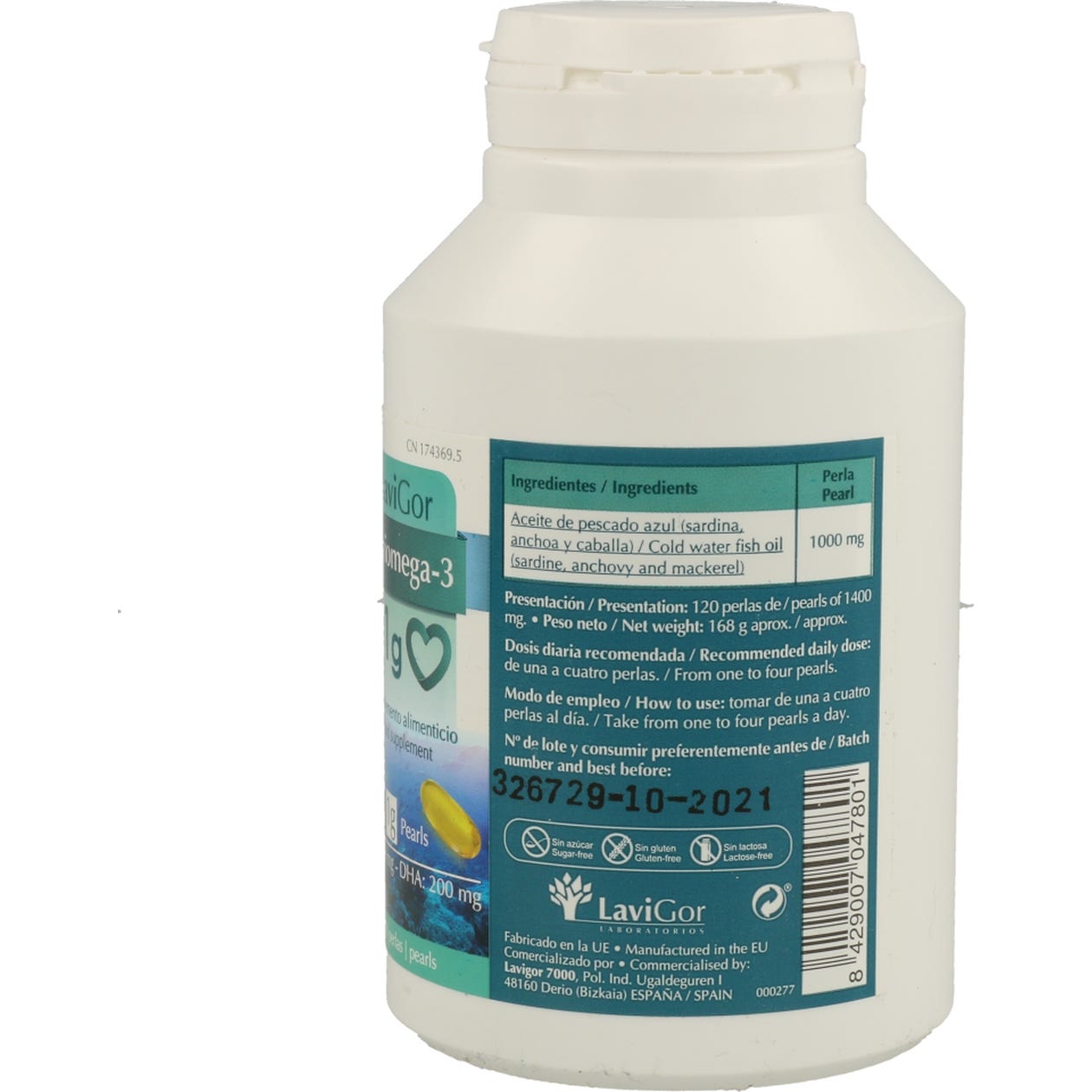 Lavigor Omega 3 Perlas De Aceite De Pescado 1 G 120 Caps