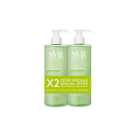 SVR Sebiaclear Gel Moussant Gel Limpiador Anti-imperfecciones 2x400ml