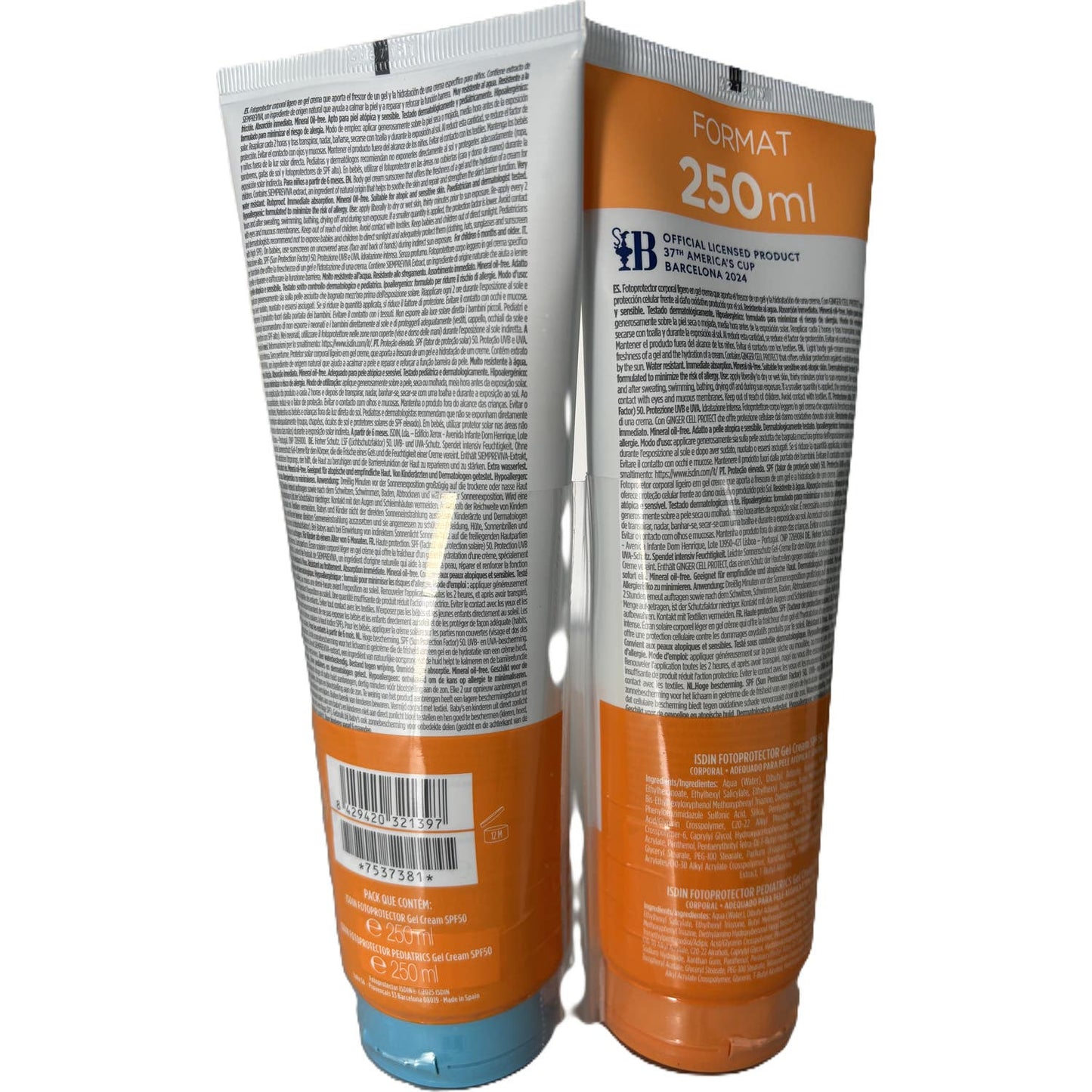 ISDIN Fotoprotector Gel Crema SPF50 250ml + Fotoprotector Pediatrics Gel Crema SPF50 250ml
