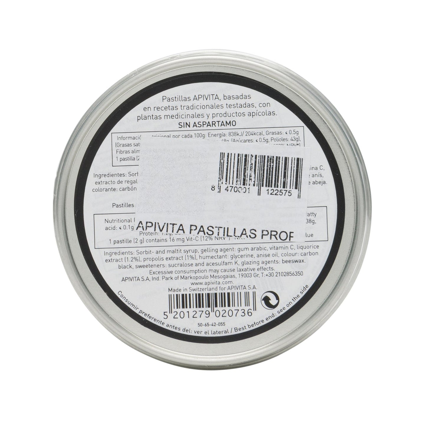 Apivita Para el Dolor de Garganta y Alivio de la Tos Regaliz 45g
