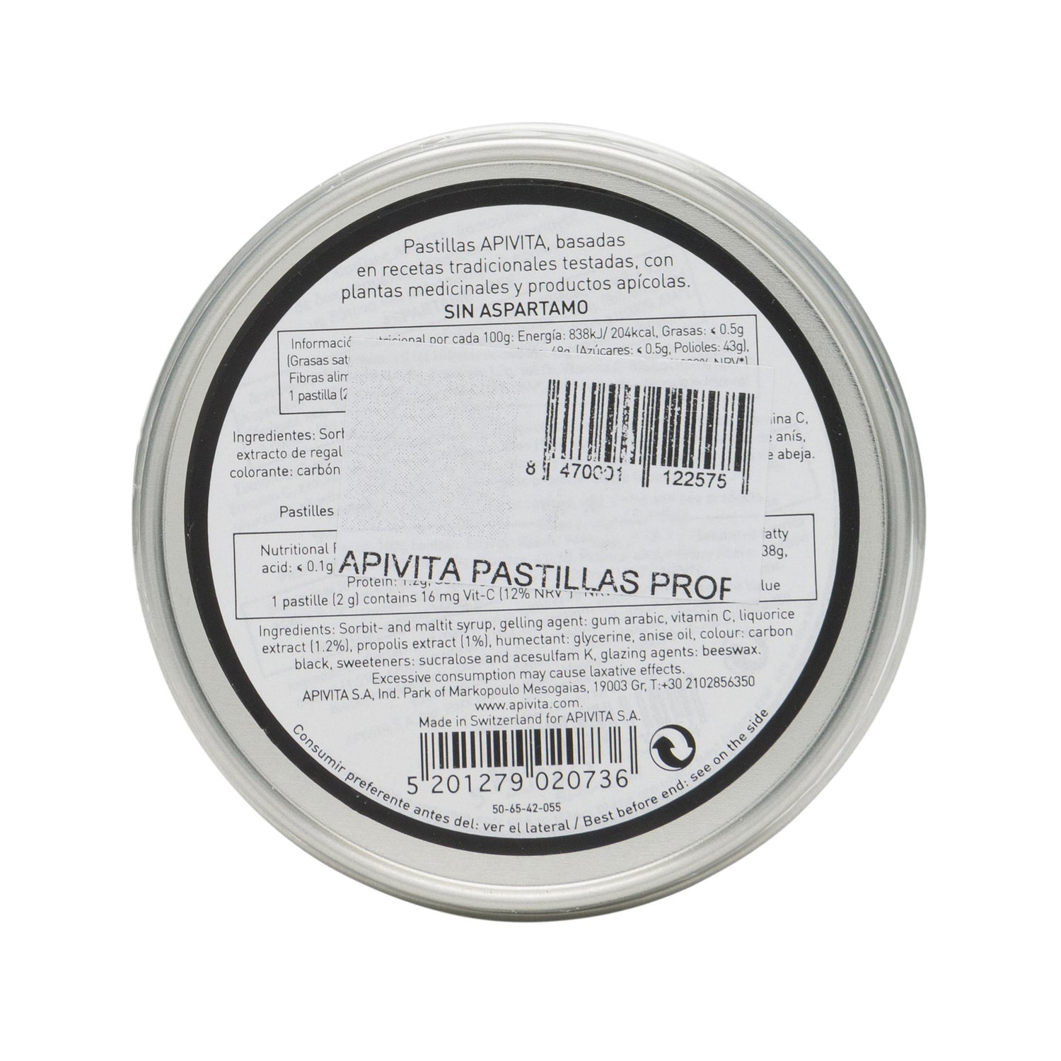 Apivita Para el Dolor de Garganta y Alivio de la Tos Regaliz 45g