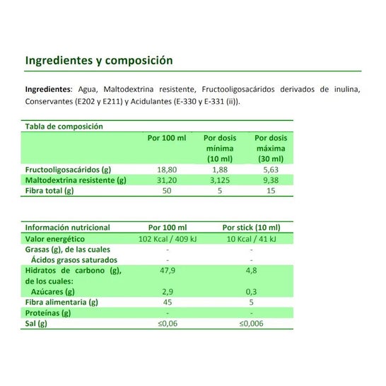 Casenfibra fibra vegetal líquida 14 sobres