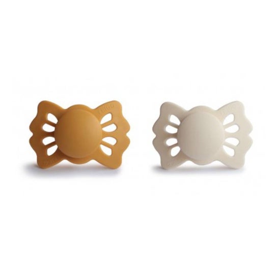 Frigg Lucky Chupetes Silicone Honey Gold & Cream 0-6 M 2 uds