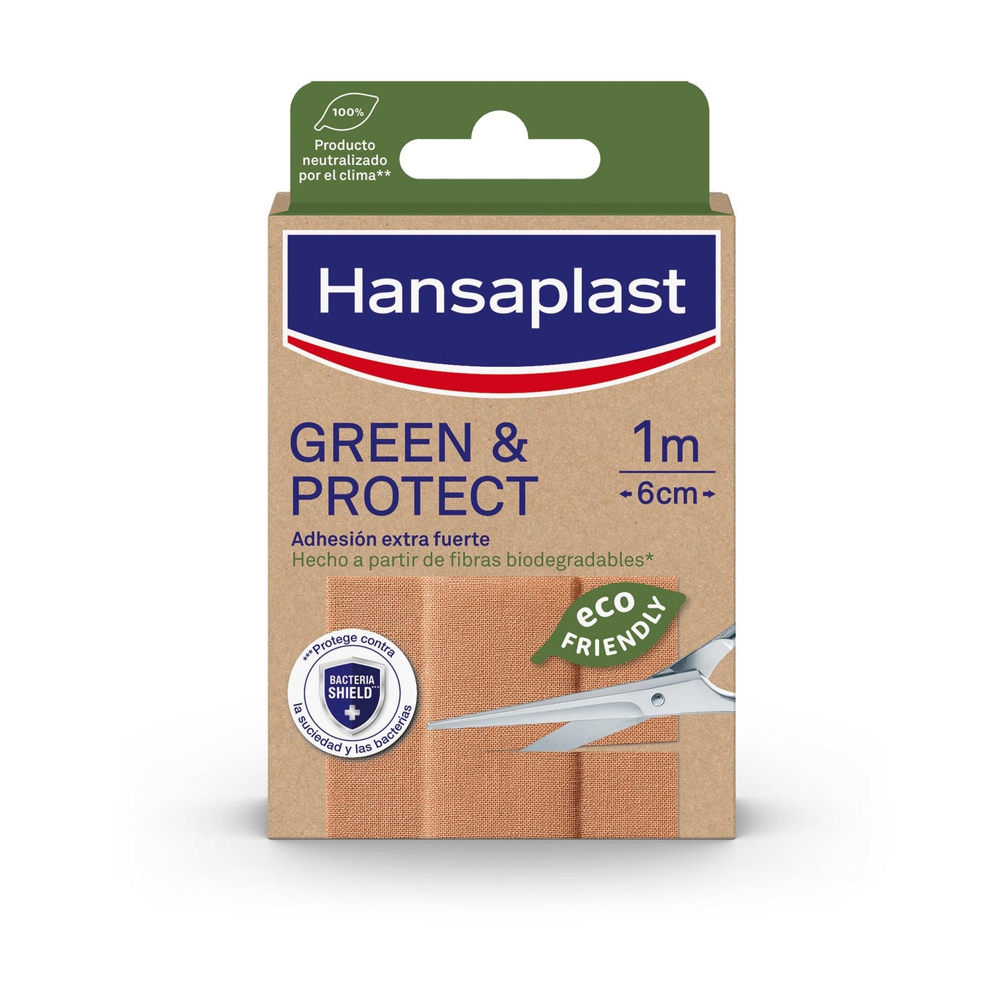 Hansaplast Green & Protect Apósito Tira 1m x 6cm