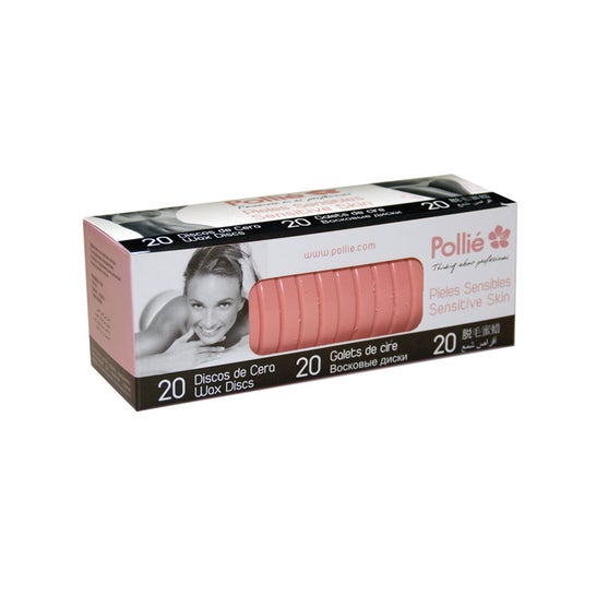 Eurostil Pollié Discos Cera Caliente Rosa Piel Sensible 20uds