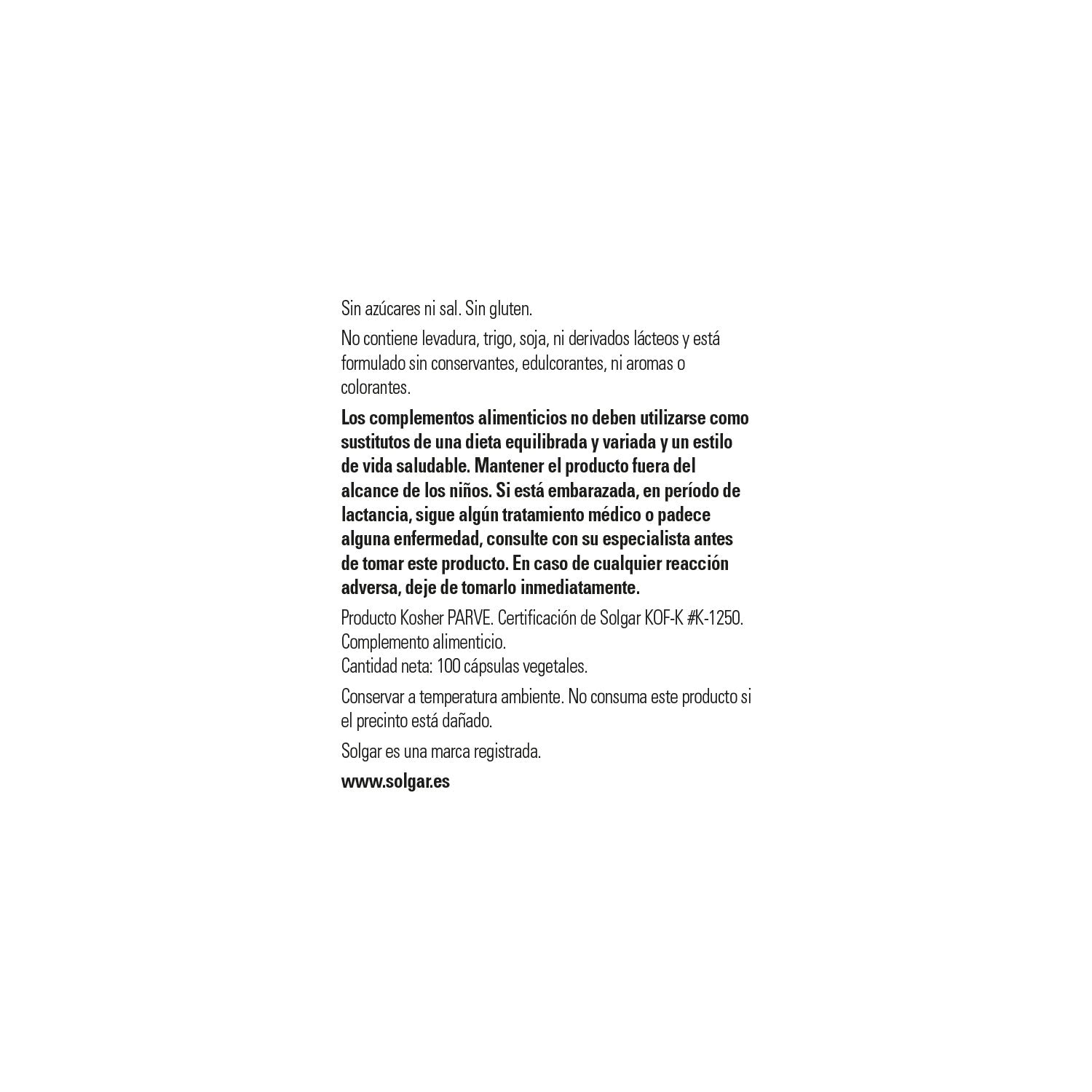 Solgar Vitamina C 500mg 100vcaps