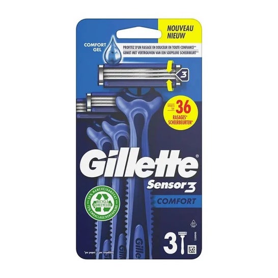 Gillette Sensor 3 Comfort Afeitadora Desechable 3uds