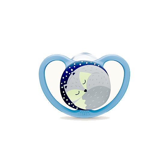 Nuk Chupete Silicona Space Night 18-36 M 1 ud