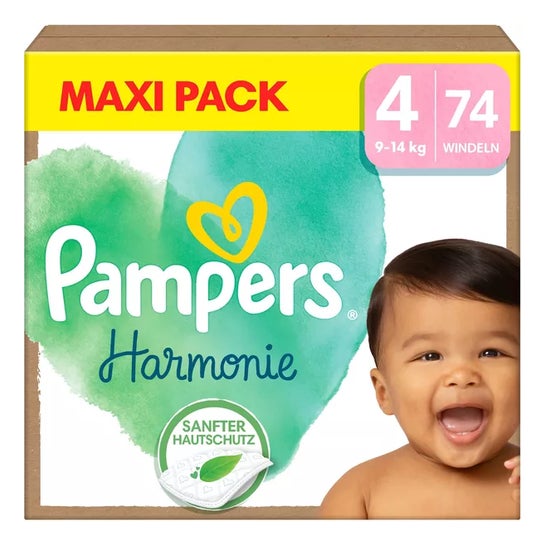 Pampers Harmonie Maxipack Pañales T4 9-14kg 74uds