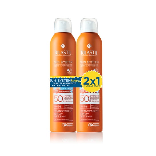 Rilastil Sun System Baby Spray Solar Corporal Transparente SPF50+ 2x200ml