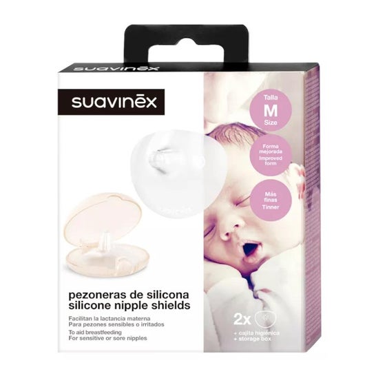 Suavinex Pezoneras de Silicona T-M 2uds + Caja Higiénica