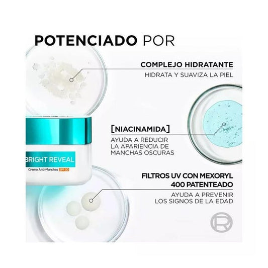 L'Oréal Bright Reveal Niacinamida Crema Anti Manchas Spf50 50ml