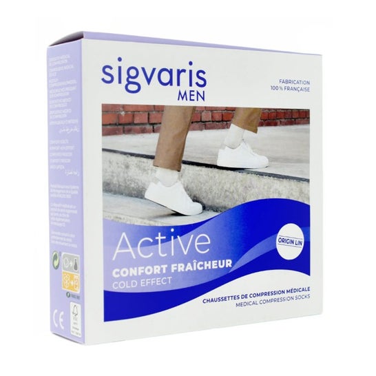 Sigvaris Men Confort Frescura C2 Calcetín Negro LM 1 Par