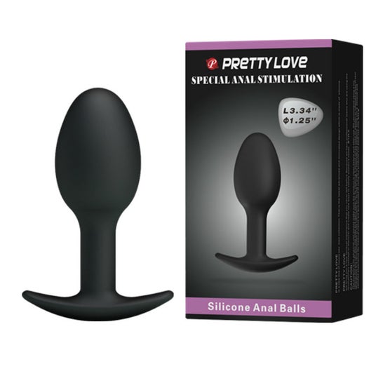 Pretty Love Plug Anal Silicona 6.5 Cm Negro 1ud