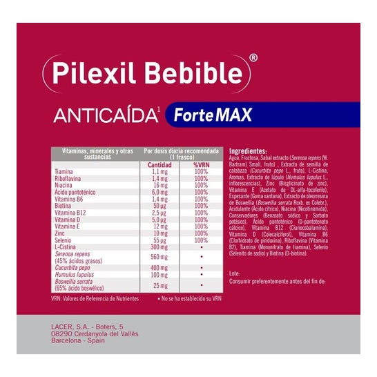 Pilexil Bebible Anticaída Forte Max 2x45uds
