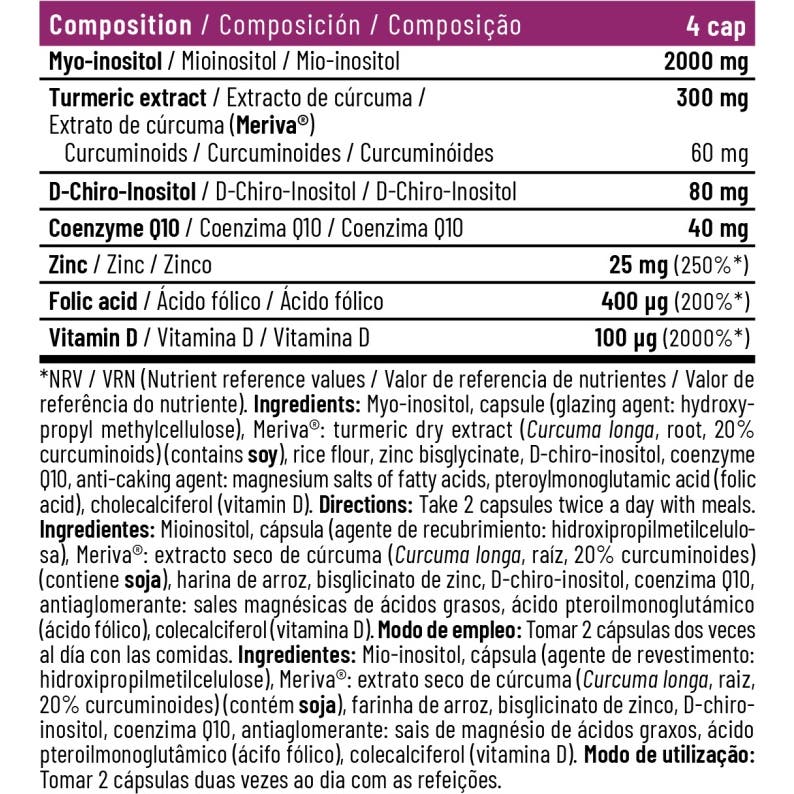 DMI Nutrition Myo & D-Chiro Inositol Complex 100caps