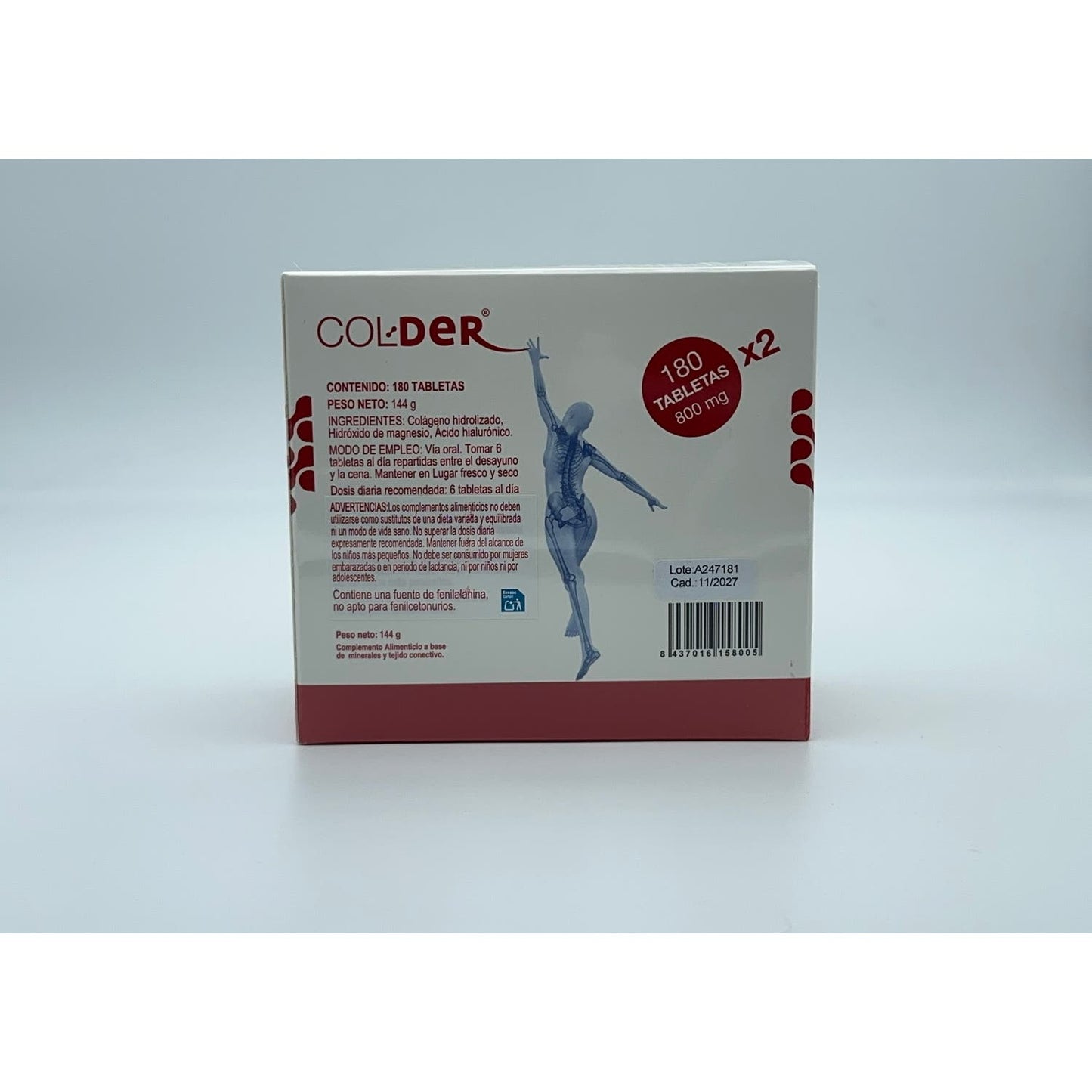 Col-Der Colágeno Pack de 2 Unidades x 180 Comprimidos
