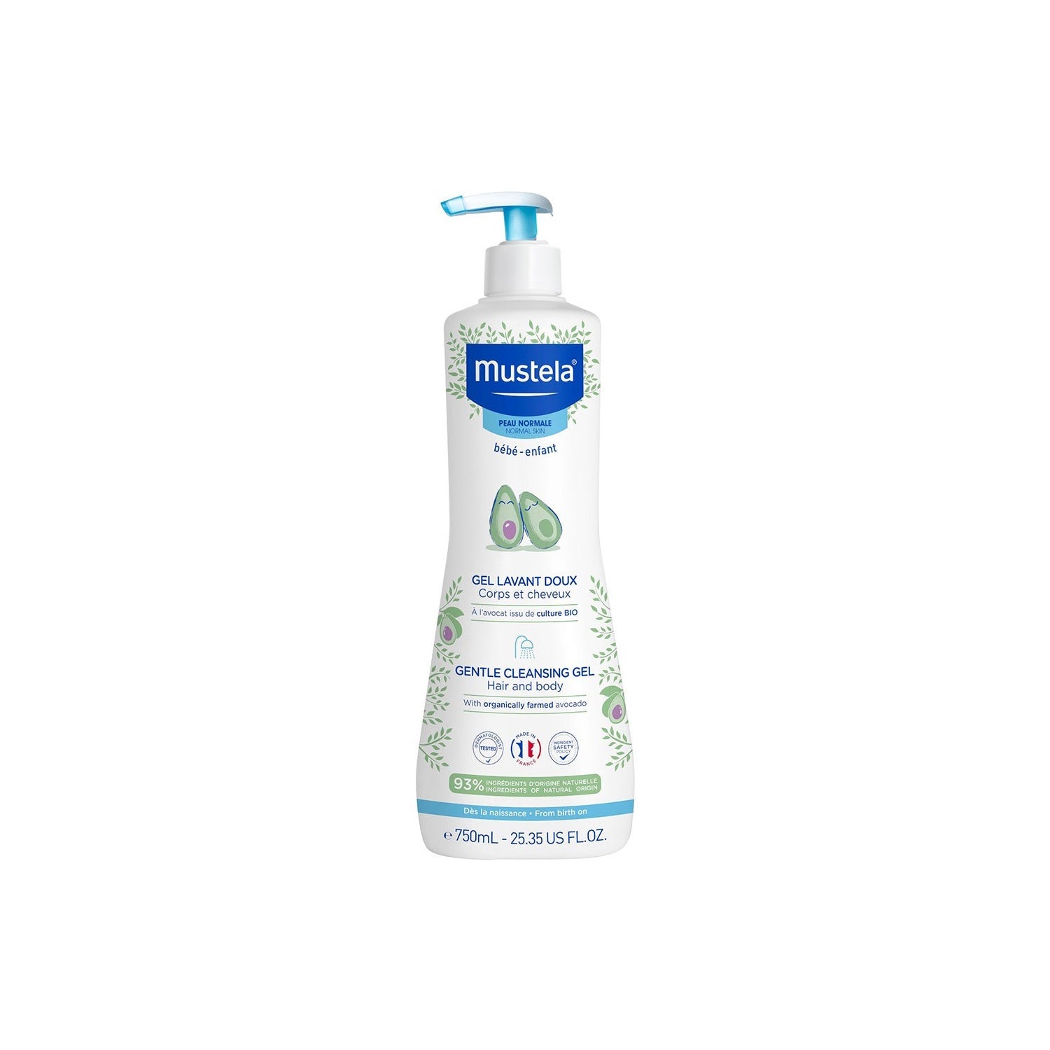 Mustela Gel de Baño Suave con Aguacate BIO 750ml