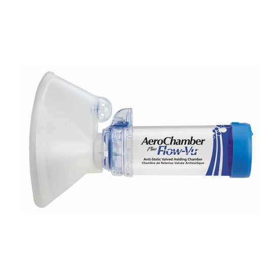 Aerochamber Plus Flow-Vu Cámara de inhalación adulto 1ud