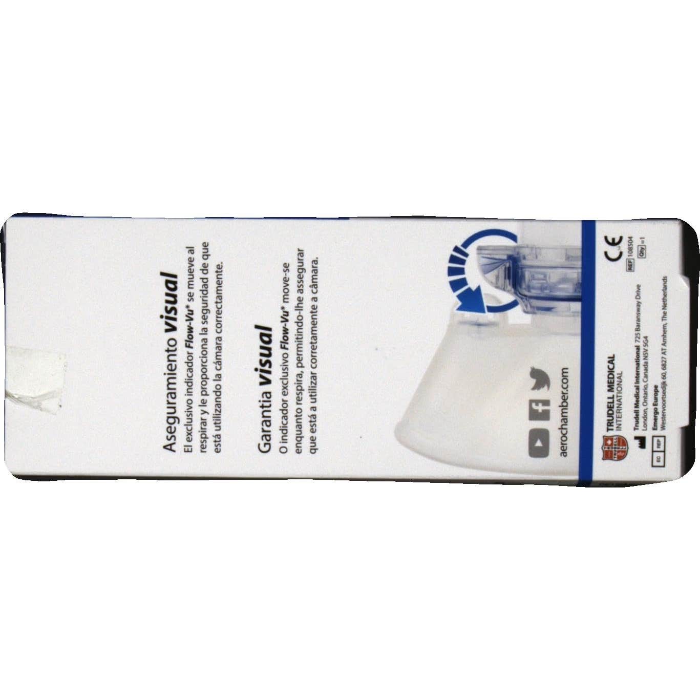 Aerochamber Plus Flow-Vu Cámara de inhalación adulto 1ud
