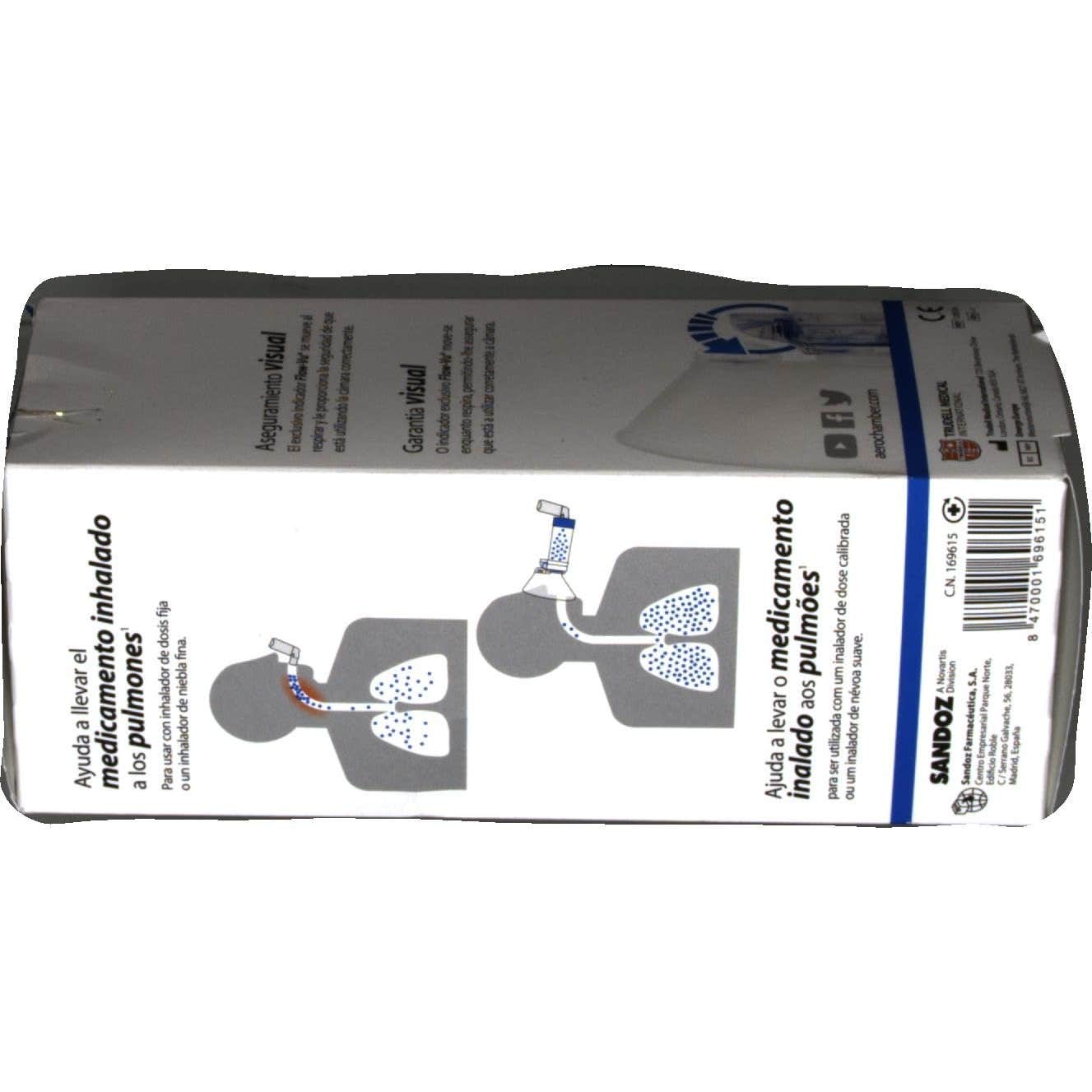 Aerochamber Plus Flow-Vu Cámara de inhalación adulto 1ud