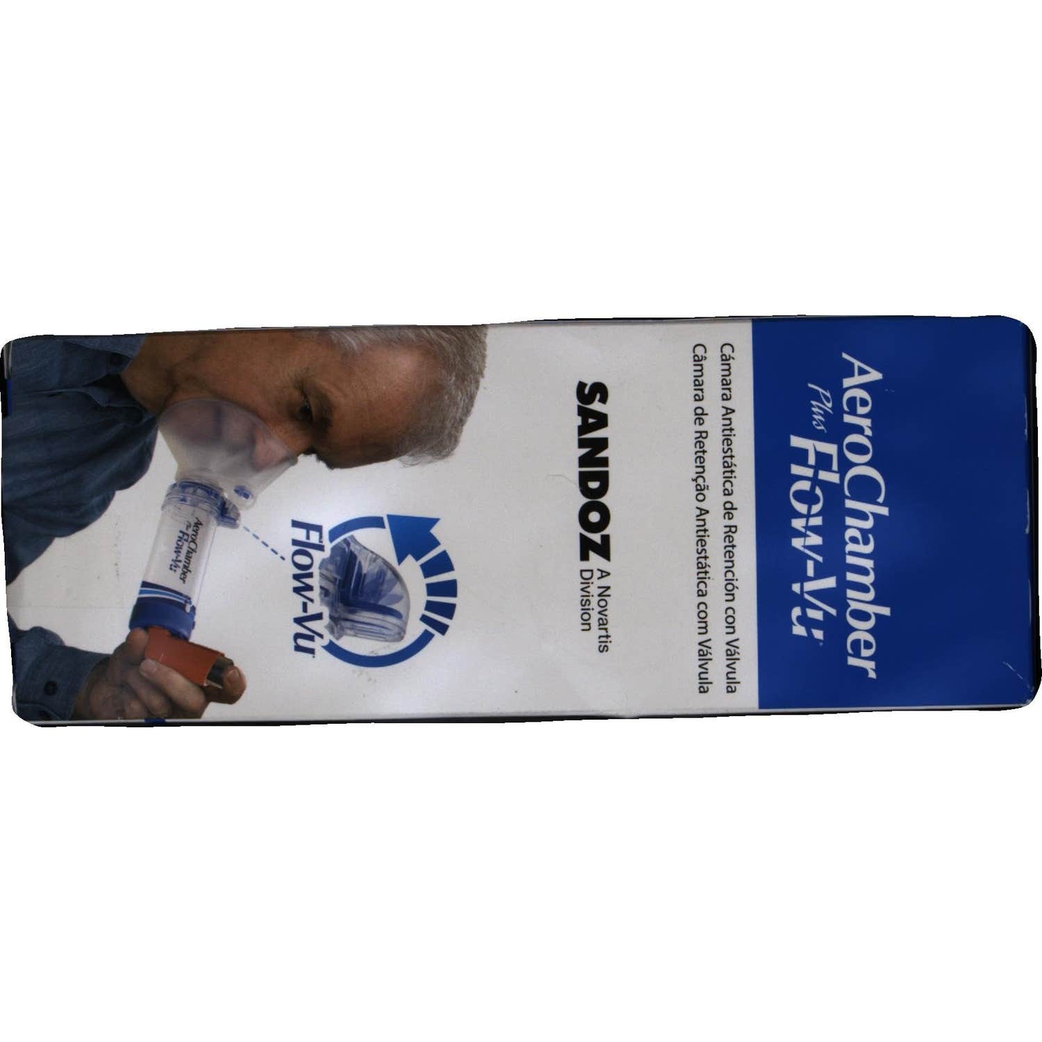 Aerochamber Plus Flow-Vu Cámara de inhalación adulto 1ud