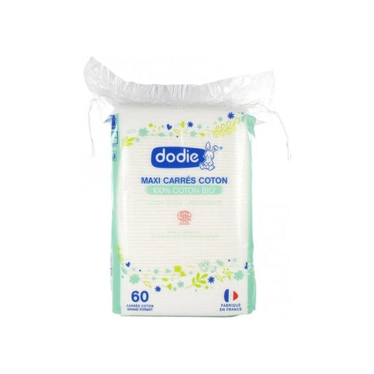 Dodie Maxi Cuadros de Algodón Orgánico 60uds