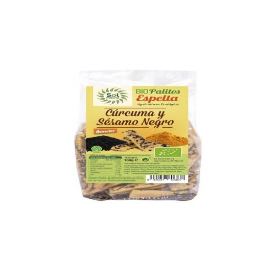 Solnatural Palitos Espelta Cúrcuma Sésamo 150g