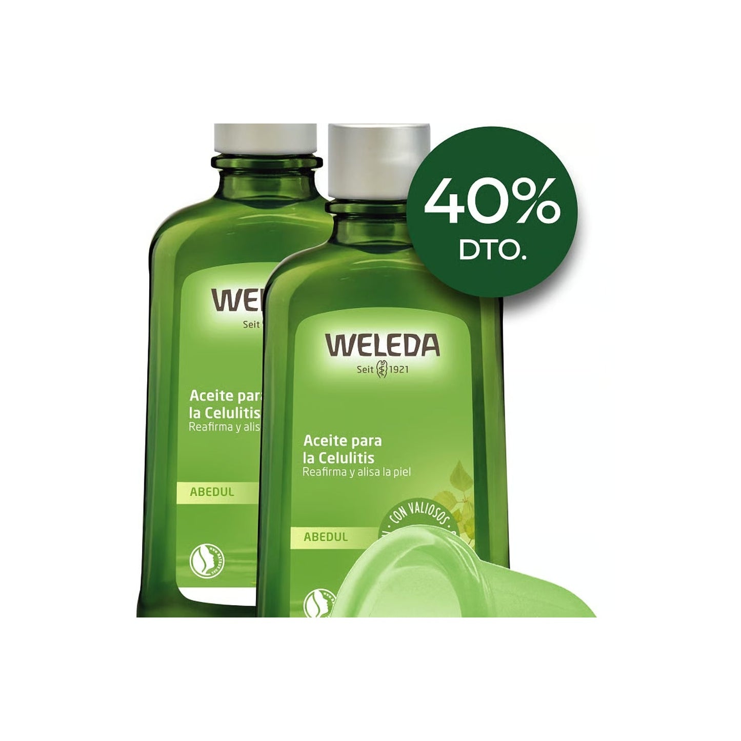Weleda Aceite para la Celulitis de Abedul 2x100ml + Celulicup