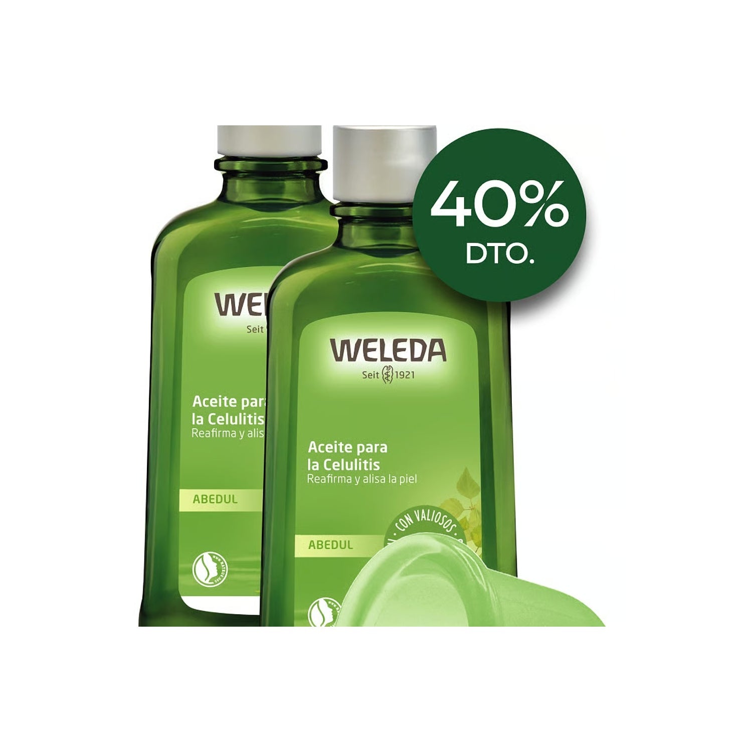 Weleda Aceite para la Celulitis de Abedul 2x100ml + Celulicup