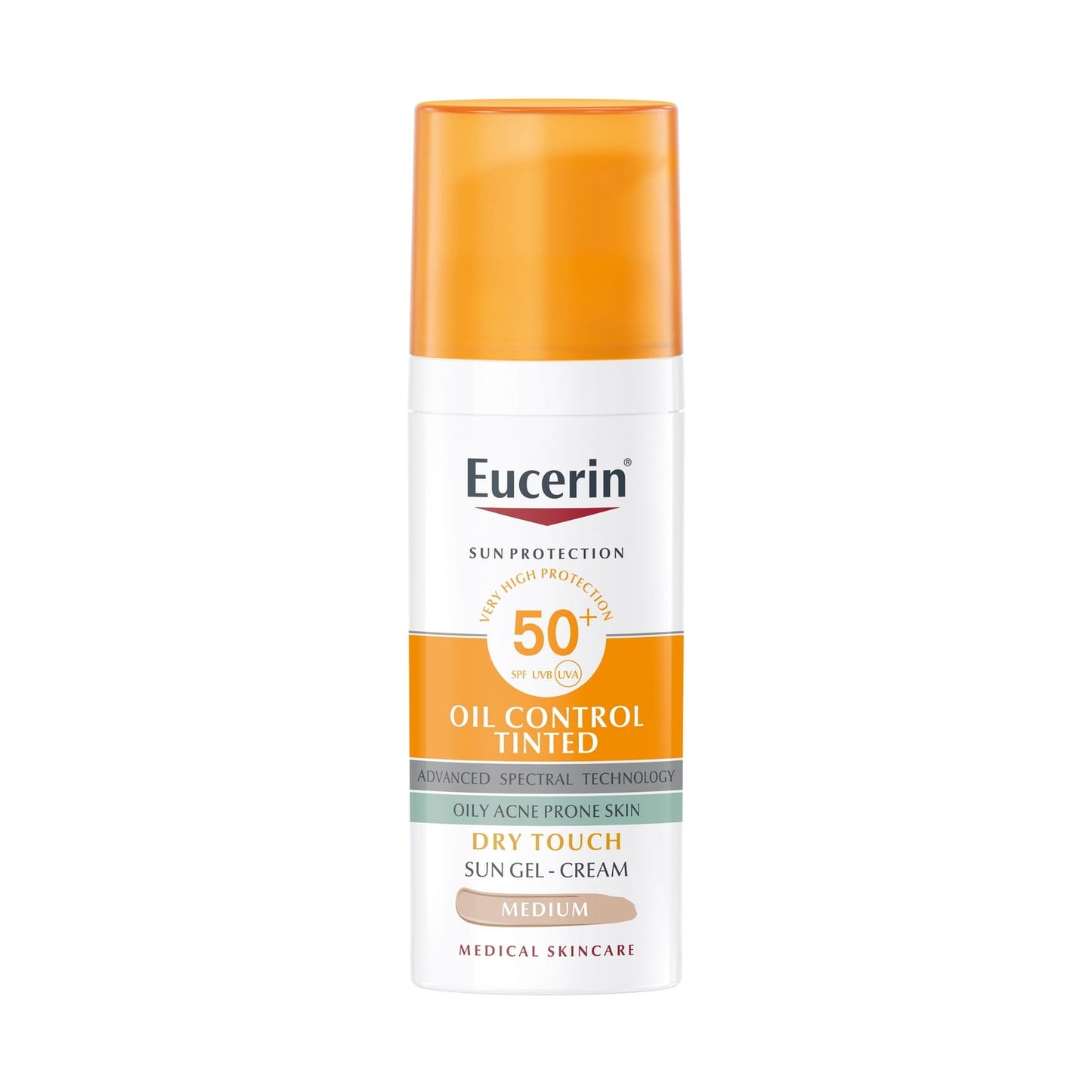Eucerin Sun Oil Control Tinted Dry Touch Gel-Crema Tono Medio SPF50+ 50ml