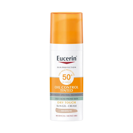Eucerin Sun Oil Control Tinted Dry Touch Gel-Crema Tono Medio SPF50+ 50ml
