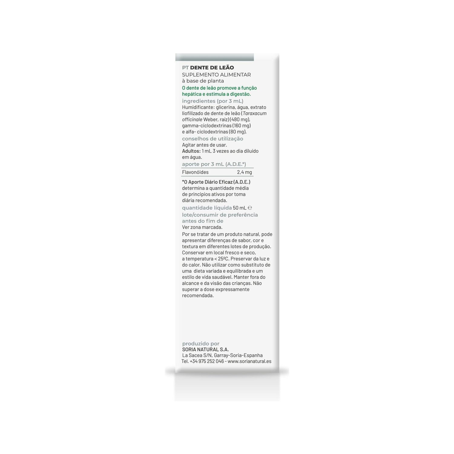 Extracto Diente Leon 50 Ml Xxi Soria
