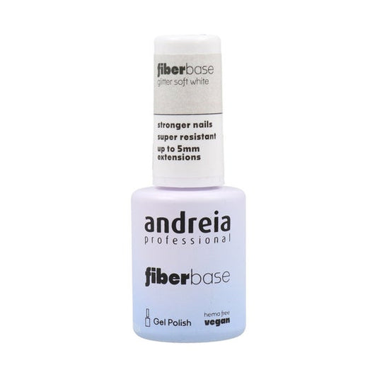 Andreia Professional FiberBase Gel Polish 06 Glitter Soft White 10.5ml
