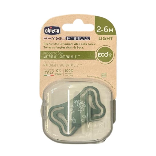 Chicco Physio Light Eco Chupeta Verde 2-6M 1 Unidade