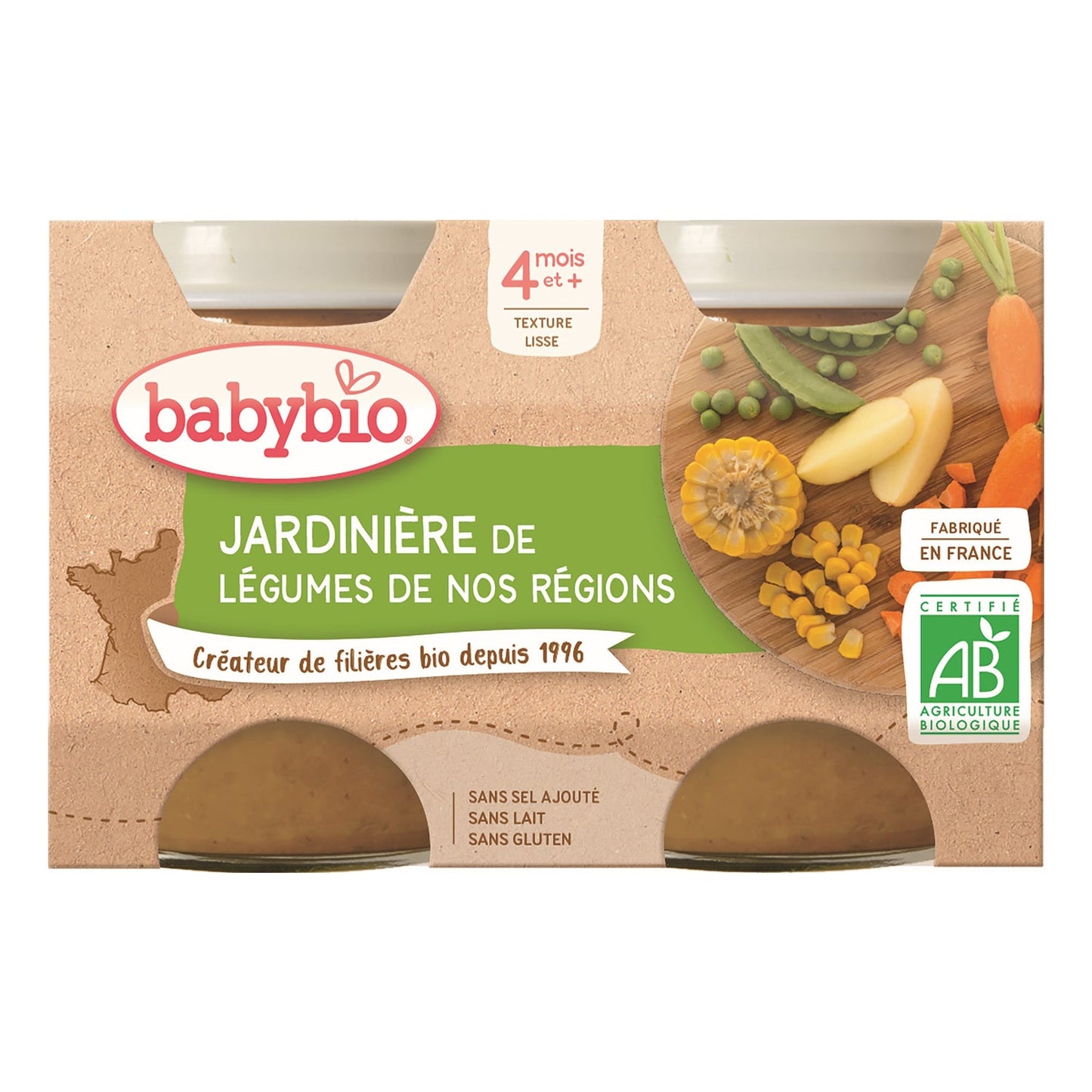 Babybio Huerta Orgánica en 4 meses 2x130g