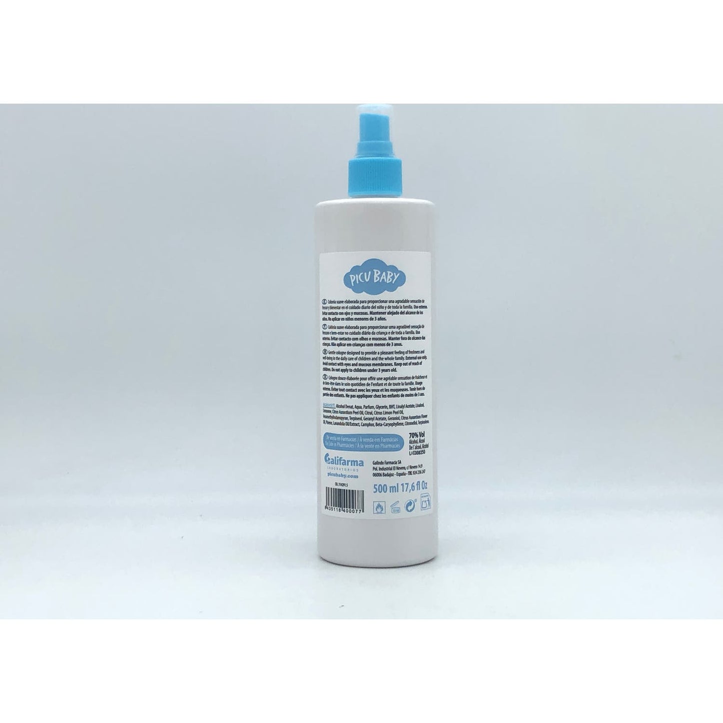 Picu Baby Colonia con Vaporizador 500ml
