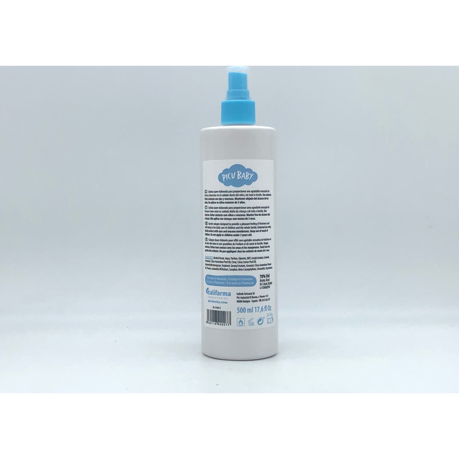 Picu Baby Colonia con Vaporizador 500ml