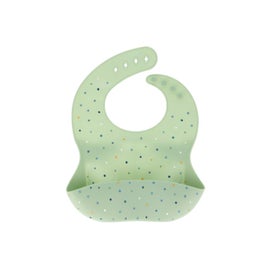 Tutete Babero Silicona Verde Lunares 1ud