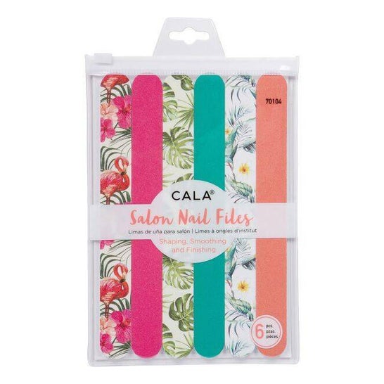 Cala Salón Nail Files Flamingo Palm Lima Uñas 6 uds