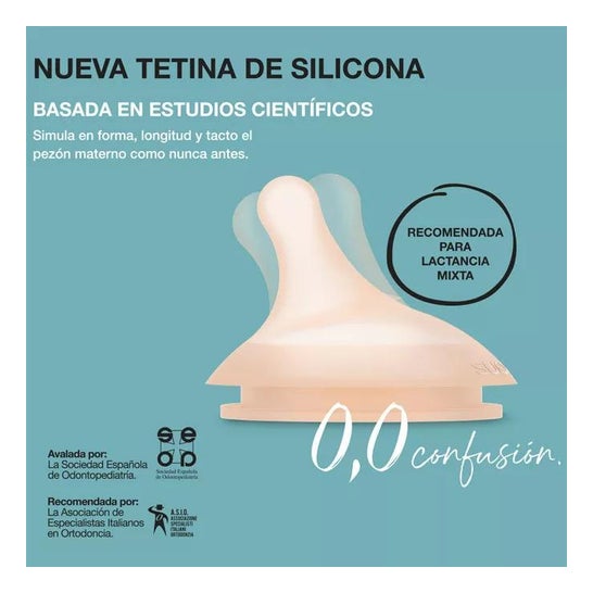 Suavinex Biberón Zero Zero Anticólico Flujo Adaptable 180ml 1ud