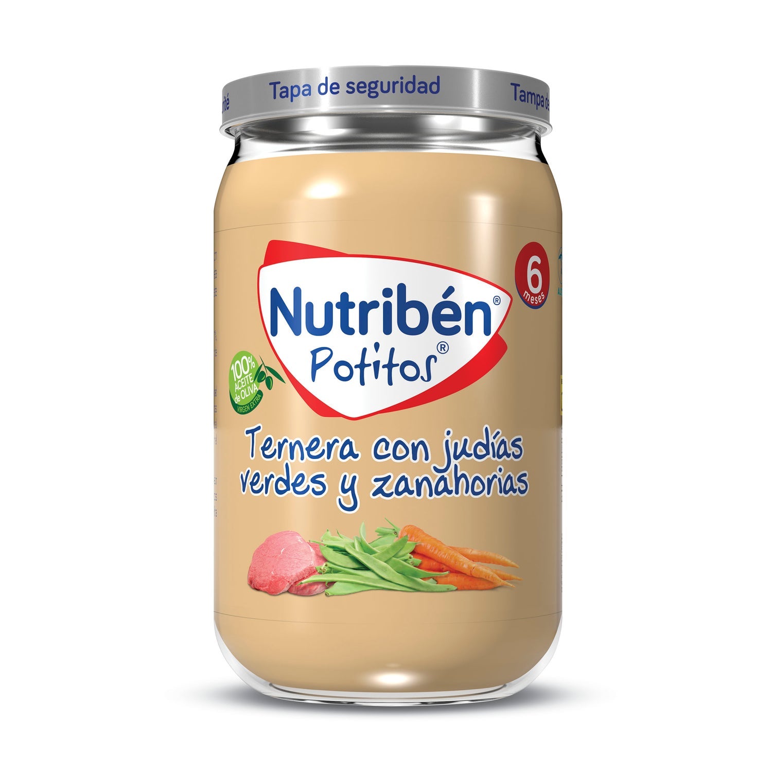 Nutriben Potito Ternera con Judias Verdes y Zanahoria 235Gr
